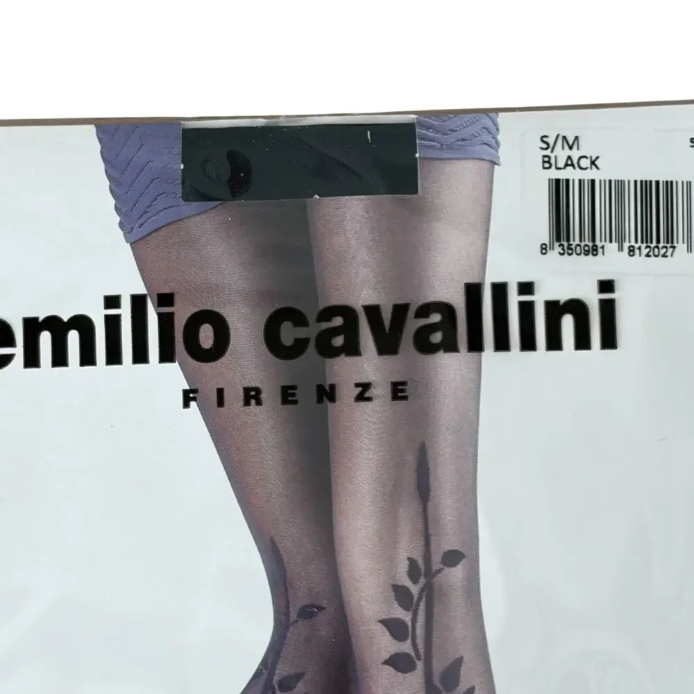 Emilio Cavallini Firenze Black Tights Style 5C98.1.88 Womens Size M/L NEW